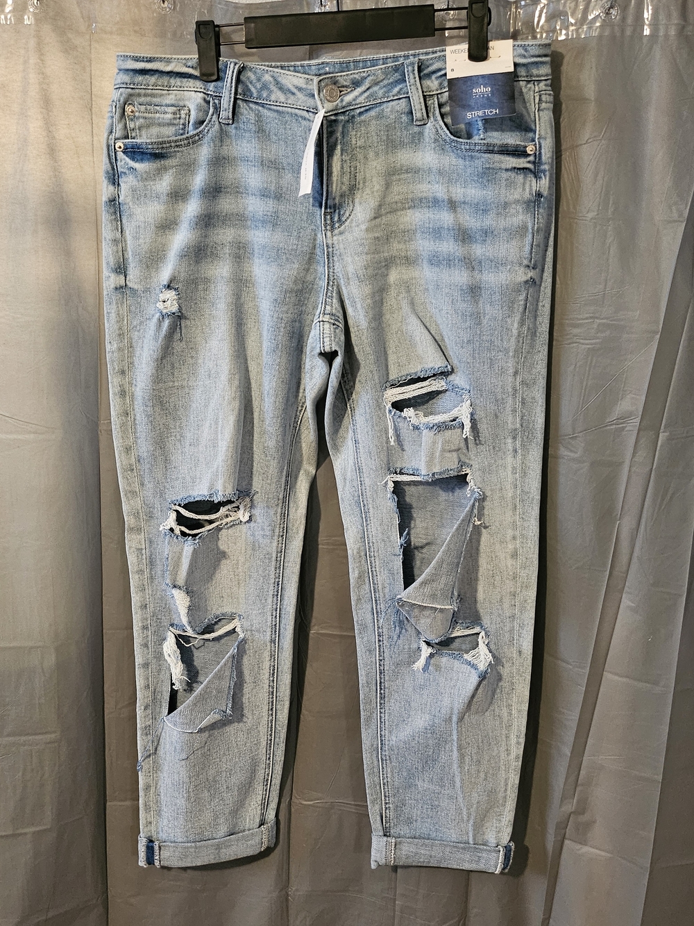 Soho Apparel Light Blue Distressed Boyfriend Jeans